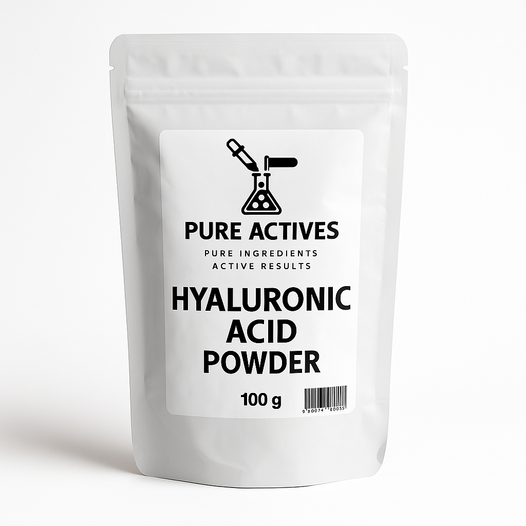 PLUMPING INGREDIENTS, COSMECTIC INGRERDIENTS IN CANADA. DIY RAW FORMULATION INGREDIENTS IN CANADA. High-MW Hyaluronic Acid (~1,300 kDa) powder for pro formulations (0.05–1%). Hydrating, film-forming. COA/SDS available. Ships from Canada. Free shipping $150+.