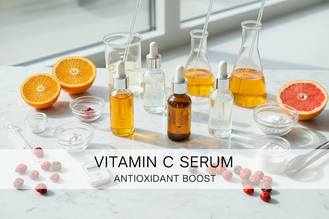 DIY Vitamin C Antioxidant Serum: 3-O-Ethyl Ascorbic Acid + Ferulic Acid + Vitamin E