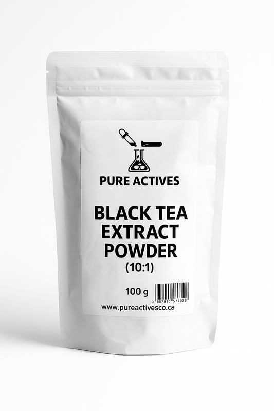 black tea extract powder.  Canada cosmetic supplier of raw ingredients