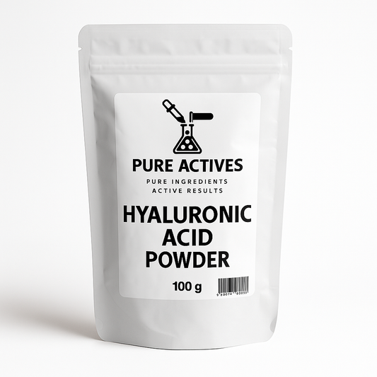 PLUMPING INGREDIENTS, COSMECTIC INGRERDIENTS IN CANADA. DIY RAW FORMULATION INGREDIENTS IN CANADA. High-MW Hyaluronic Acid (~1,300 kDa) powder for pro formulations (0.05–1%). Hydrating, film-forming. COA/SDS available. Ships from Canada. Free shipping $150+.