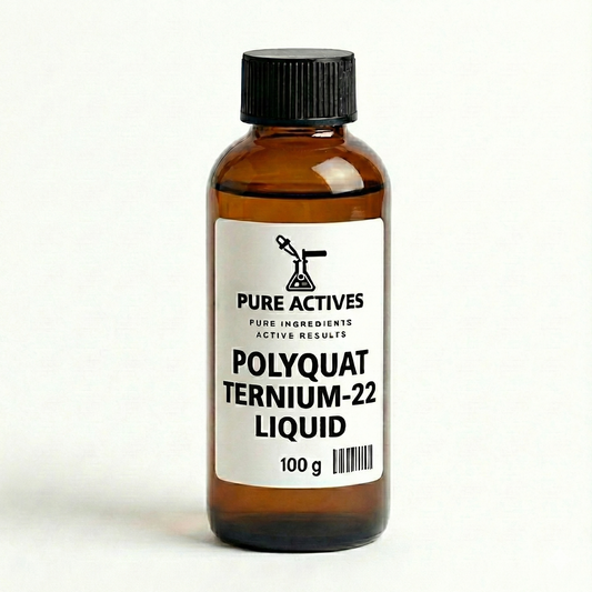 PureActivesCo Polyquaternium-22 – cosmetic-grade conditioning polymer for shampoos, conditioners, and leave-in hair products.