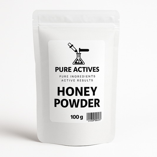 “PureActivesCo Honey Powder – natural humectant and skin-softening ingredient for moisturizing and soothing skincare formulations