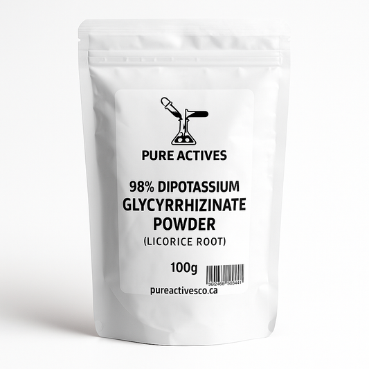 Licorice Root Extract Powder. Dipotassium Glycyrrhizinate raw cosmetic ingredients supplier in Canada.