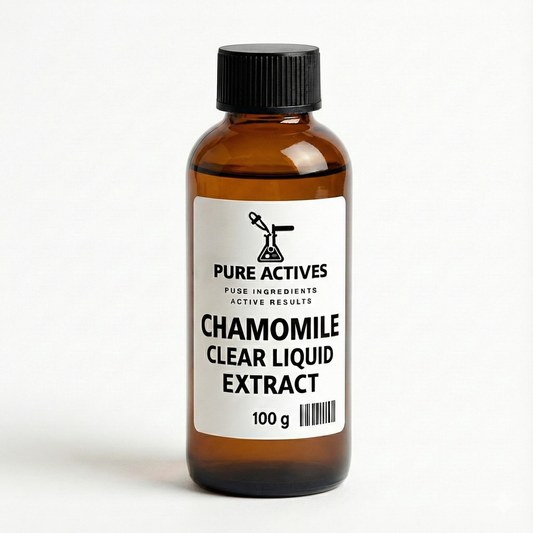 Chamomile Clear Liquid Extract | Soothing & Calming Botanical | Water-Based Cosmetic Ingredient | PureActivesCo